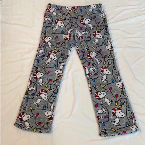 Snoopy Christmas Lounge PJ Sleep Pants /& Shirt Peanuts Medium Ladies Pajama Set